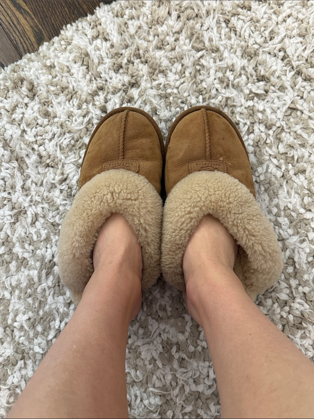 Ugg Cozy Shearling Lined Slip-On Slippers - Tan - Picture 4 of 4